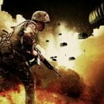 war, soldiers, parachutes