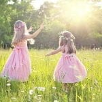 summer, little girls, children