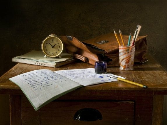still life, school, retro